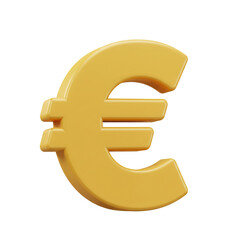 Obraz premium A golden, three-dimensional rendering of the Euro currency symbol, isolated against a stark black background, representing financial concepts and economic themes.