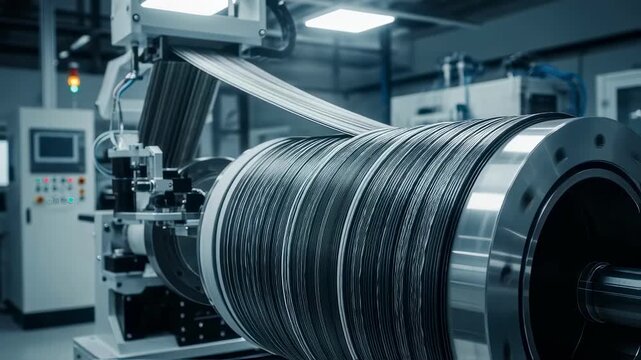 Filament winding of highstrength composite liners on cylindrical mandrels aimed at improving thermal insulation in cryogenic hydrogen fuel storage vessels.