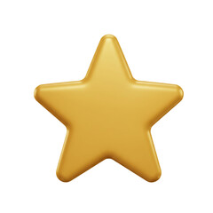 A gleaming golden star, rendered with a soft, three-dimensional effect, stands out against a stark black background, creating a visually appealing and captivating image.