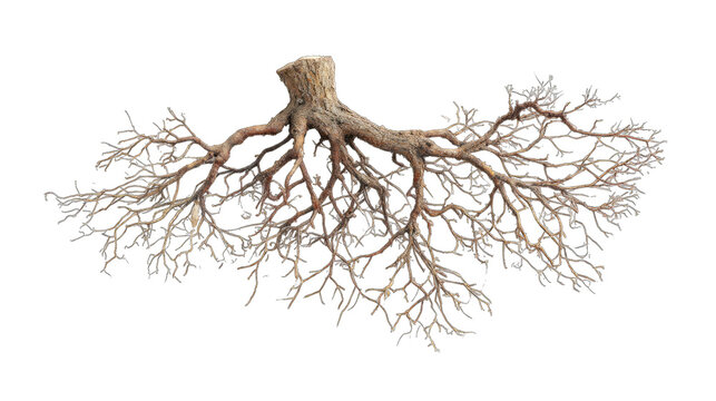 Detailed root system of a plant