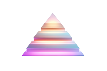 Abstract pyramid with gradient colors