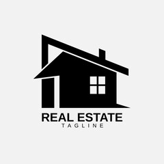 Modern minimalist home property logo design for real estate branding and professional marketing