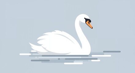 Fototapeta premium Serene Bird Vector 