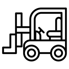 Forklift Truck line icon