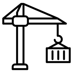 Crane Hook line icon © kick