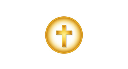 Obraz premium Golden cross christian symbol vector illustration for religious designs and church related concepts