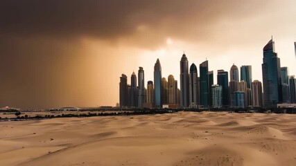 Dusty cityscape - Powered by Adobe