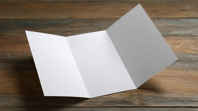 Stunning photo of a4 A5 Trifold Z Fold Brochure White Blank Mockup.