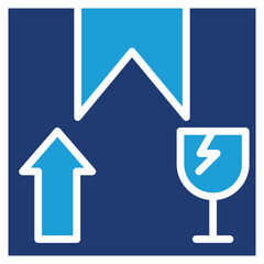 Obraz premium Fragile Box solid color icon