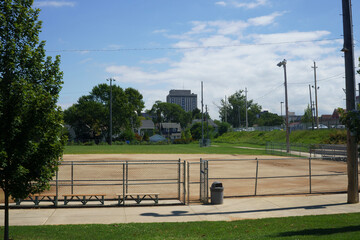 Empty Ballfield on a Sunny Day