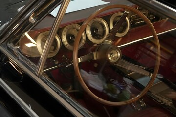vintage car steering wheel