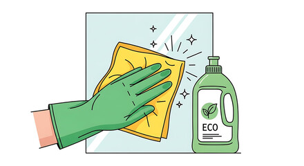 Illustrative concept showcasing eco-friendly cleaning for home hygiene standards