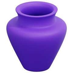 3D Purple Vase Pot Icon
