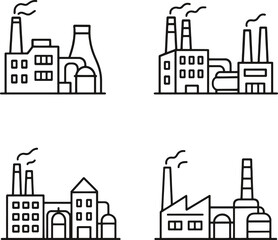 Obraz premium set of Industral Factory icons