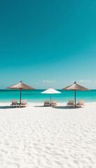 Fototapeta premium beach with umbrellas