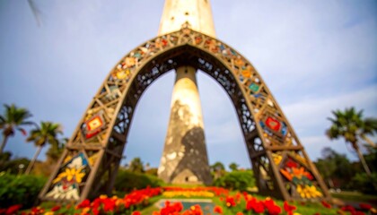 Obraz premium Tower archway, blurred focus