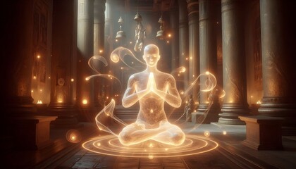 Mystical Temple Meditation with Energy Being