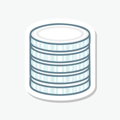 Obraz premium A detailed illustration of a stack of coins, representing financial concepts and wealth.