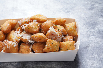 italian fried pizza dough street food