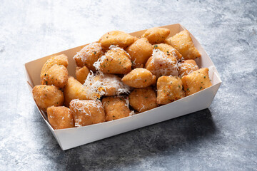 italian fried pizza dough street food