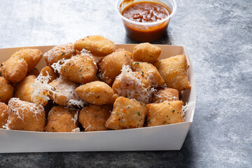 italian fried pizza dough street food