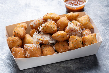 italian fried pizza dough street food