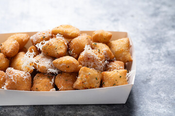 italian fried pizza dough street food