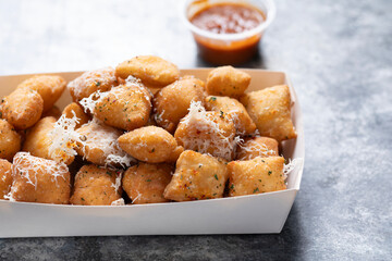 italian fried pizza dough street food