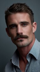 Obraz premium Moody studio portrait with soft rim light and tasteful mood