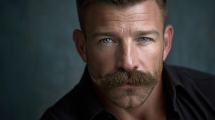 Naklejka premium Moody studio portrait with soft rim light and tasteful mood