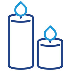 The icon of candles in the practices of meditation, yoga, and aromatherapy is a powerful visual representation of peace, hope, and a calming atmosphere.
