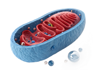 Mitochondrion Detailed Structure Illustrating Cellular Biology and Energy Production Process within the Cell for Medical Studies