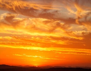 Sunset sky, vibrant colors