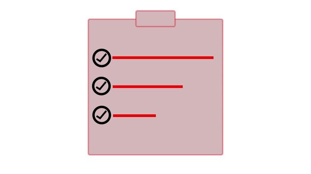 Vector illustration of a clipboard with a text