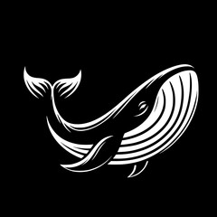 Beautiful whale silhouette