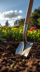 Shovel in the Garden, Ready for Planting