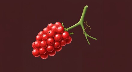 Red Berry Vine Vector