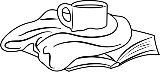 Cozy Autumn Scene coloring pages