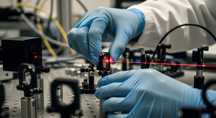 Laser Alignment Precision: Optics Research in the Lab