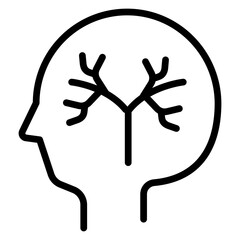 Neurology Vector Line Icon Design