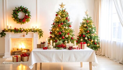 Festive Christmas living room