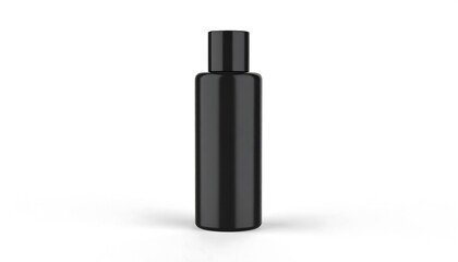 Black cosmetic bottle mockup