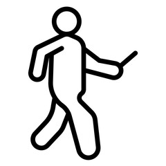 Walking StackVector Line Icon Design