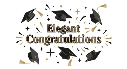 Commemorating Achievement: Academic Caps and Sparkles for Graduation Celebration