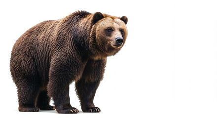 brown bear isolated on white background