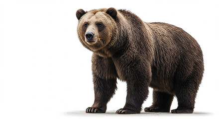 Fototapeta premium brown bear isolated on white