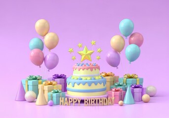 Pastel Birthday Party Celebration
