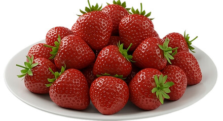 strawberries on white background