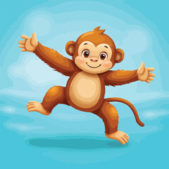 High quality vector illustration of monkeys tumble off branches for creative projects and digital artwork design purposes
