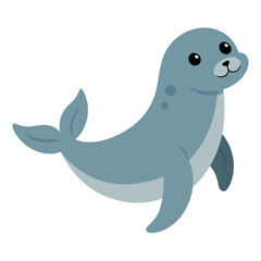 Cartoon Seal Swimming Vector Illustration for Kids and Creative Designs